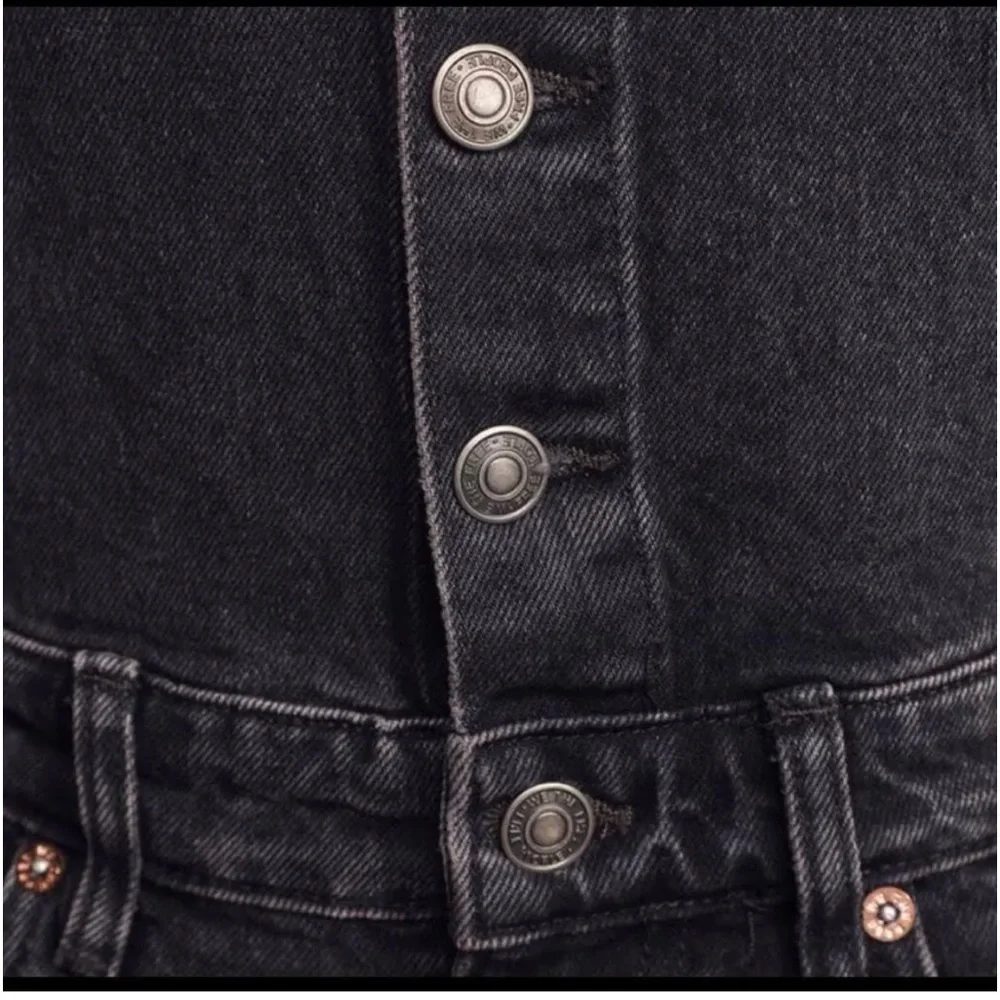 free people ziggy ‎ Black Shelby Washed Button-Up Denim Overalls Twenty Six